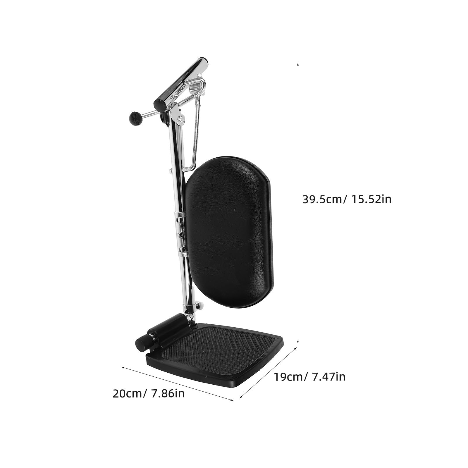 Happyyami Reposapiernas de Apoyo para Silla de Ruedas, Reposapiés Colgante, Acero Inoxidable, Pu y Abs, Negro, Ángulos Ajustables, Instalación Fácil, para Pacientes y Personas Mayores, Uso