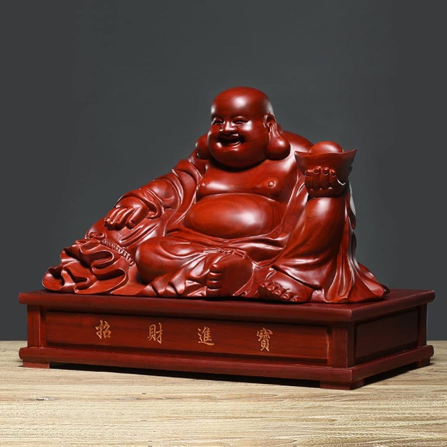 Amazon.co.jp: 仏像 木彫り 七福神 布袋 様 布袋さんの置物 木製