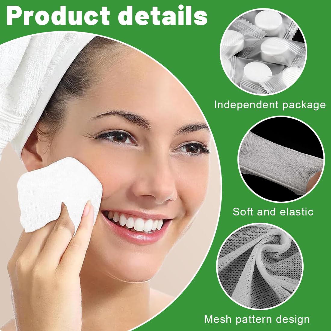 50 Asciugamani Compressi Monouso In Cotone | Piccoli E Portatili | Per Viaggi, Sport E Emergenze - Foto 4