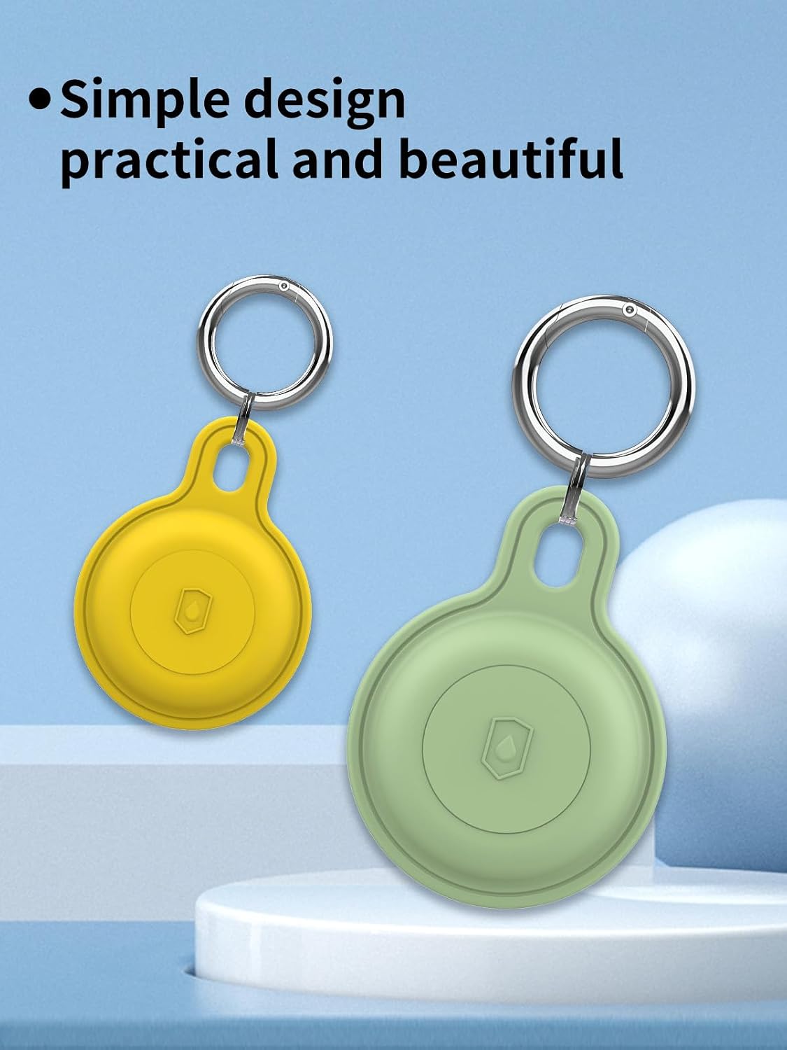 Case for Chipolo POP Tracker Tag - Superior Silicone Build, Shockproof & Anti - Slip.Protects Against Scratches. Precise Cutouts Ensure Full Functionality.Green+Yellow+Blue+Red.