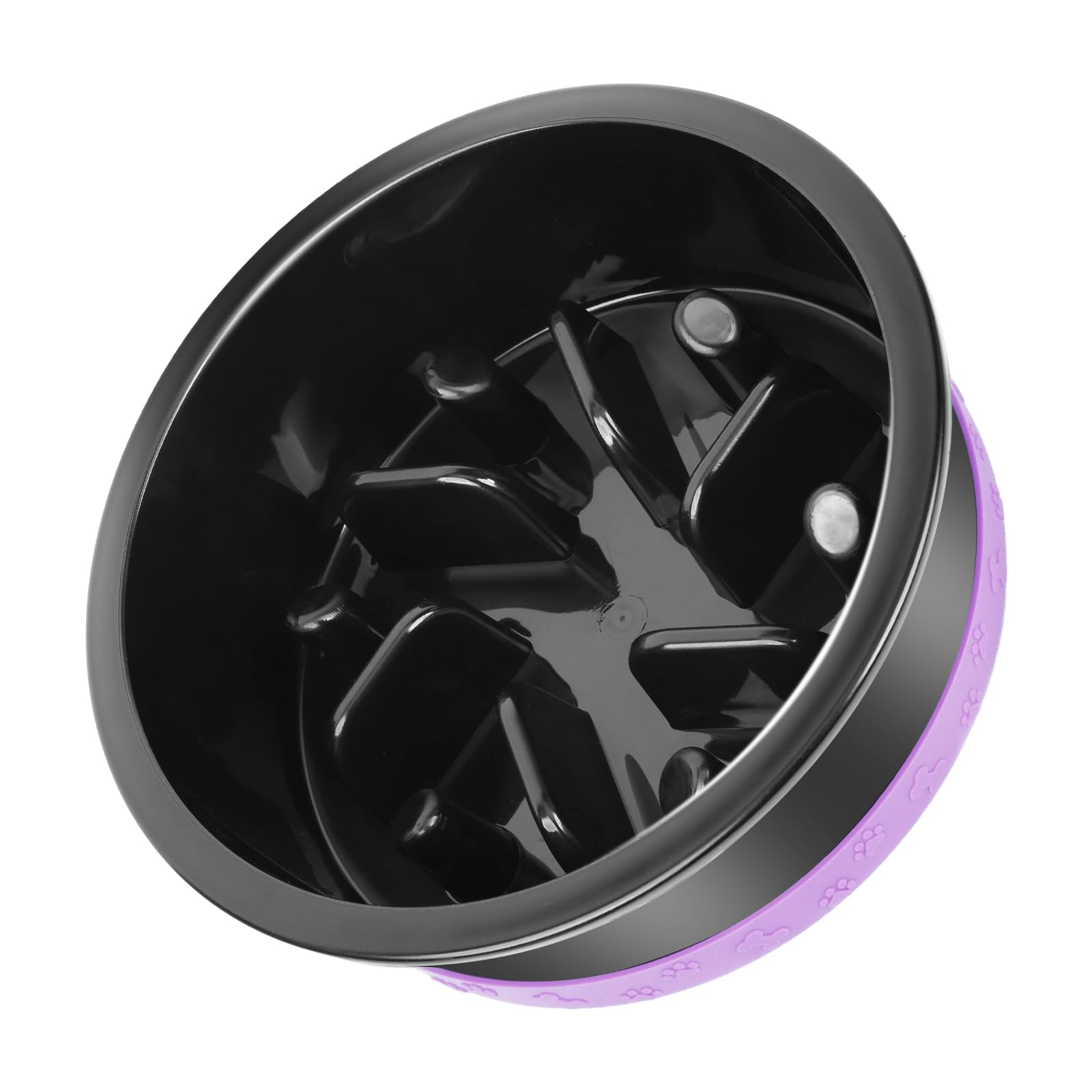 FRETONBA Comedero Perro Antivoracidad, Slow Eating Dog Bowl con Tapete Antideslizante Ecológico,Diversión Anti-asfixia Comederos para Perros, lo Mejor para Perros Pequeños, Medianos y Grandes(Púrpura)