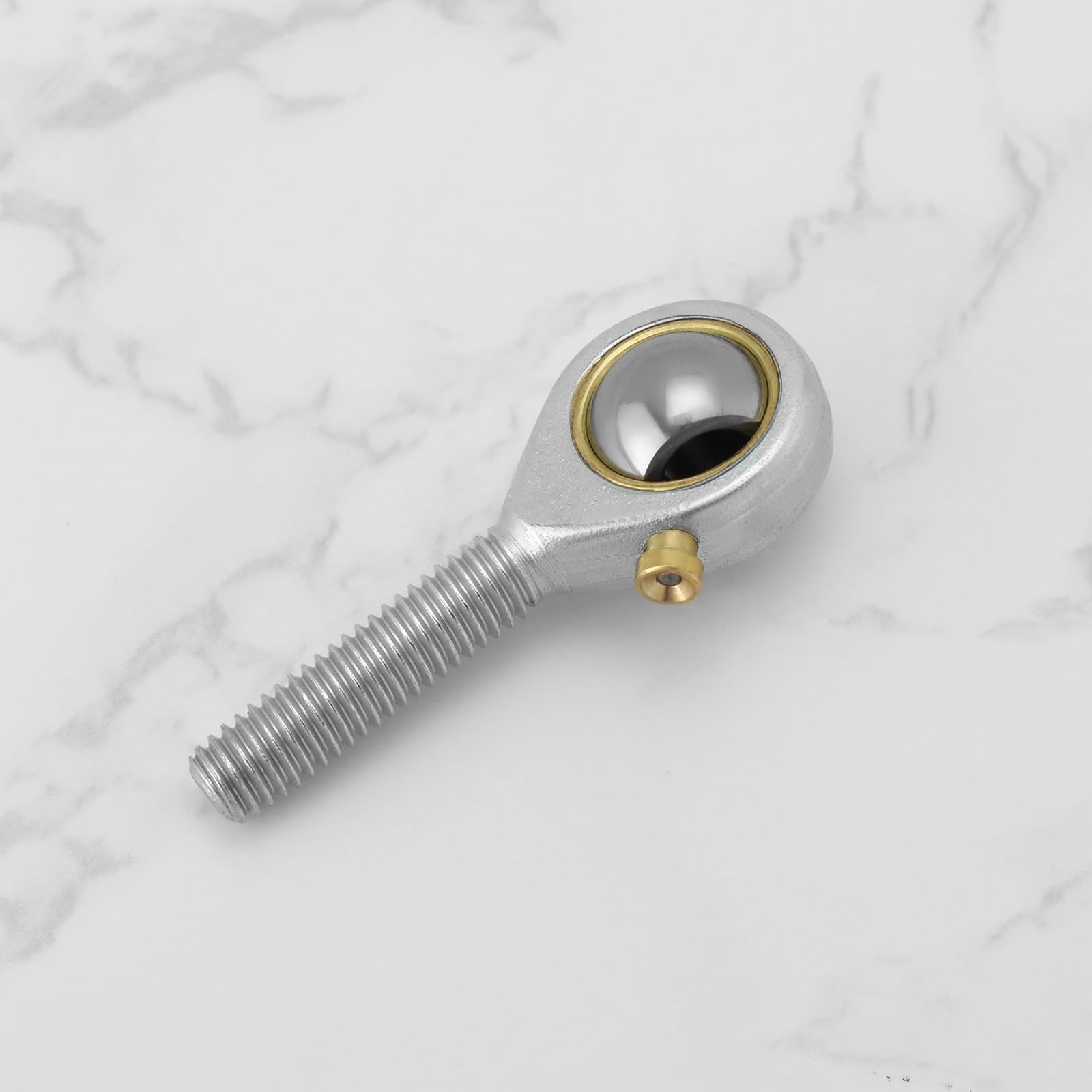 SG Store 2 Piezas M6x1.0 Cojinete de Extremo de Varilla Esférico Junta de Rosa POS6 Conector de Rosca Macho de Mano Izquierda Cojinete de Unión Autolubricado con Tuercas de Seguridad