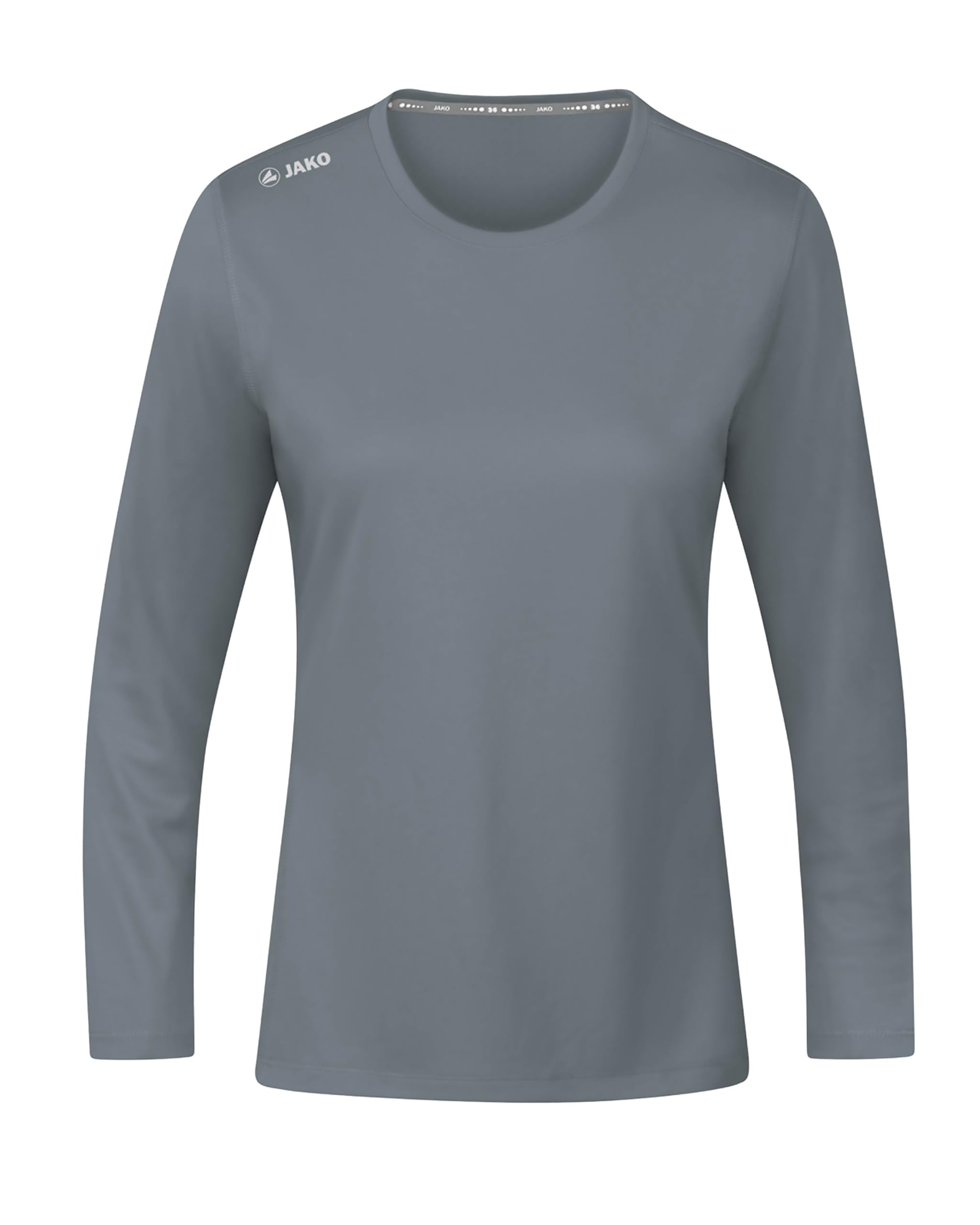 JAKO Damen Longsleeve Run 2.0 Steingrau, Größe 42
