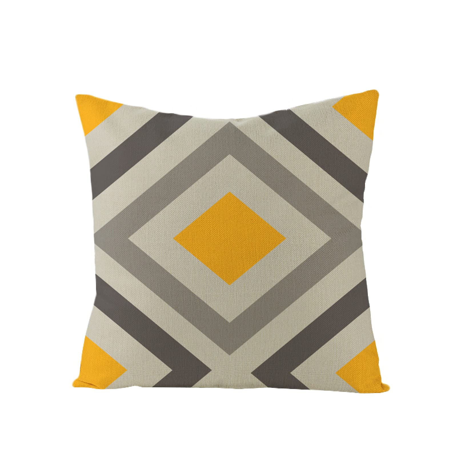 Sofa Fundas Cojines 60x60 Pack de 4 Cuadrado,Funda de Almohada Lino con Cremallera Invisible,Funda de Cojín Decoración para Hogar Sala Cama Jardín Silla Coche-geometría