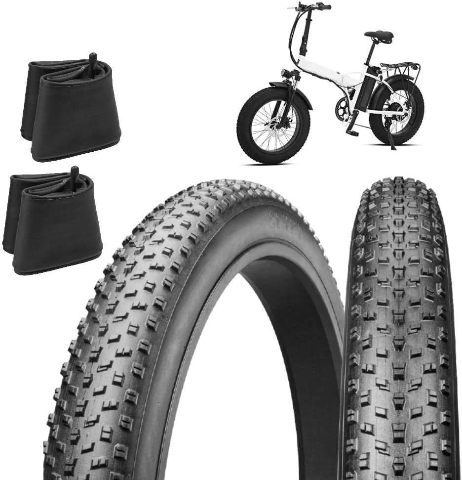 YUNSCM Set Da 2 Pneumatici E Camere D'Aria Da 20 Pollici Per Bici | 20x2.35/60-406 | Copertoncino Pieghevole Con Valvola Schrader | Ideali Per Città E Viaggi