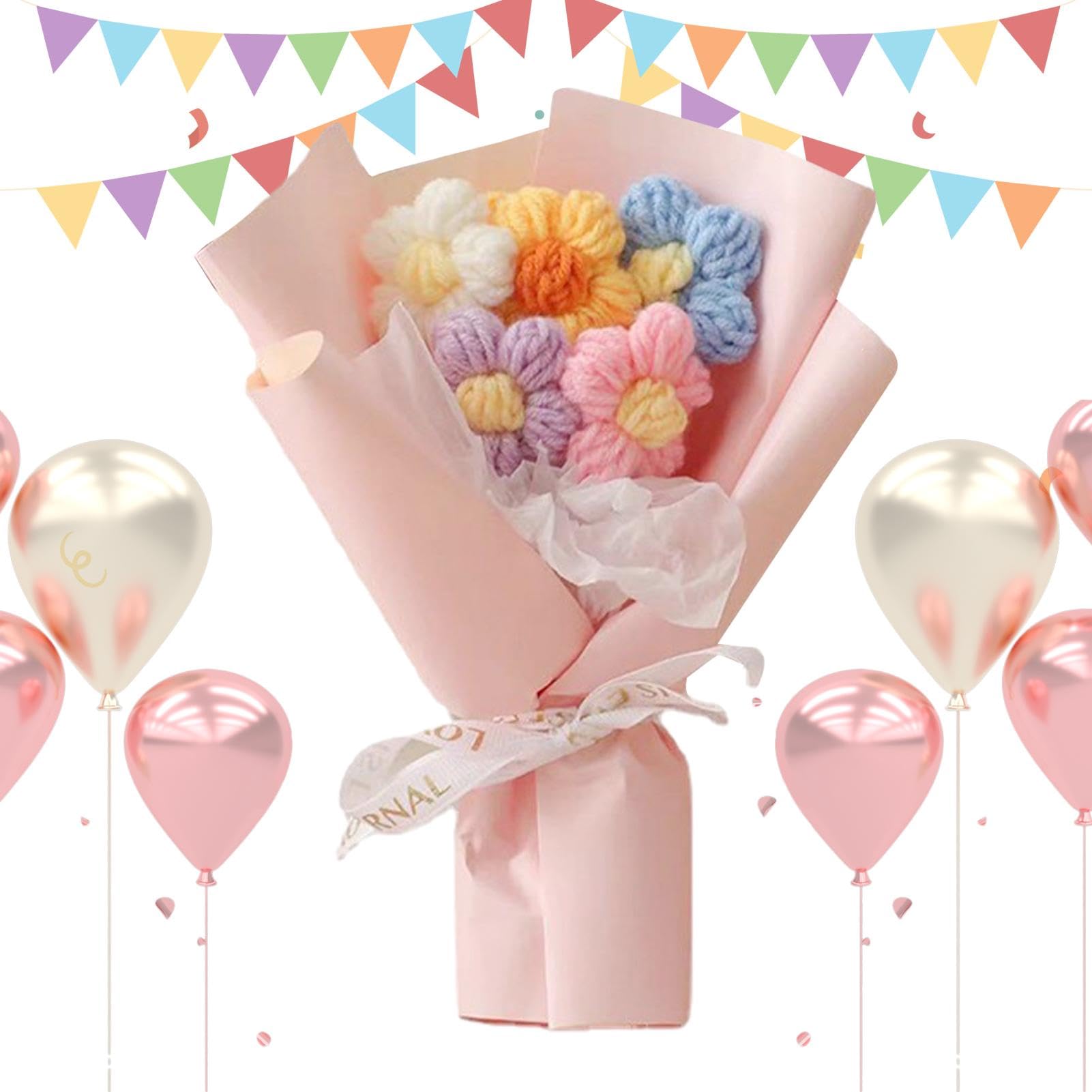 Bouquet de fleurs au crochet fait main pour anniversaire fête des mères décoration maison