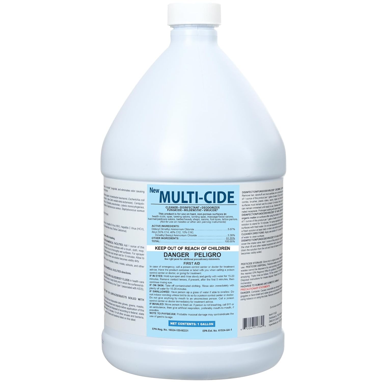 ForPro Professional Collection Multi-Cide Hospital Grade Sanitizer & Disinfectant, Bactericidal, Fungicide & Virucidal Cleaner, 1 Gallon Refill (128 fl. oz.)