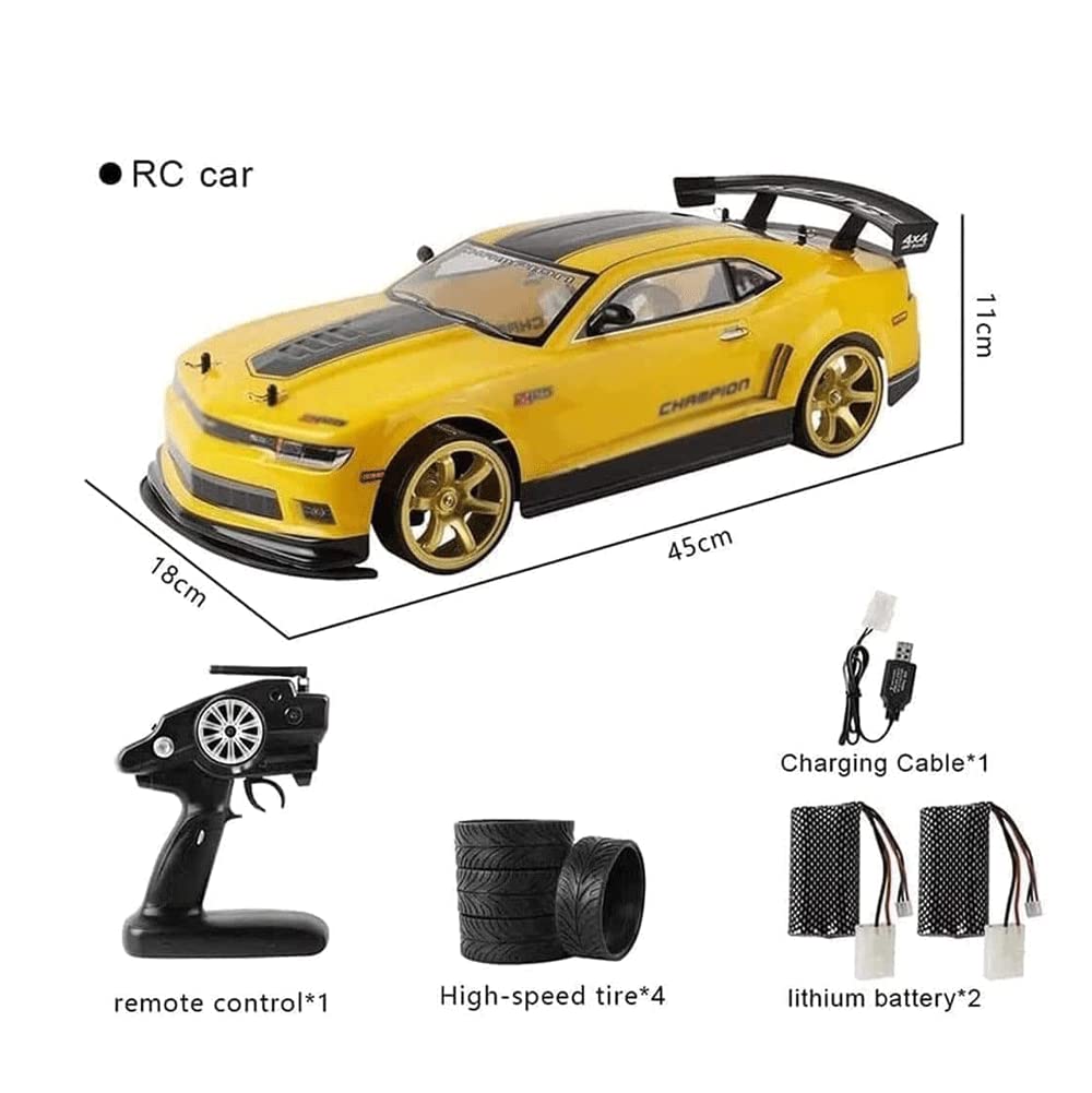 Auto da corsa RC sportiva 70 km/h Veicolo RC con deriva ad alta velocità 4WD Buggy RC a corsa piatta veloce, camion RC da arrampicata elettrico a 2,4 GHZ, macchinina giocattolo per hobby, con 2