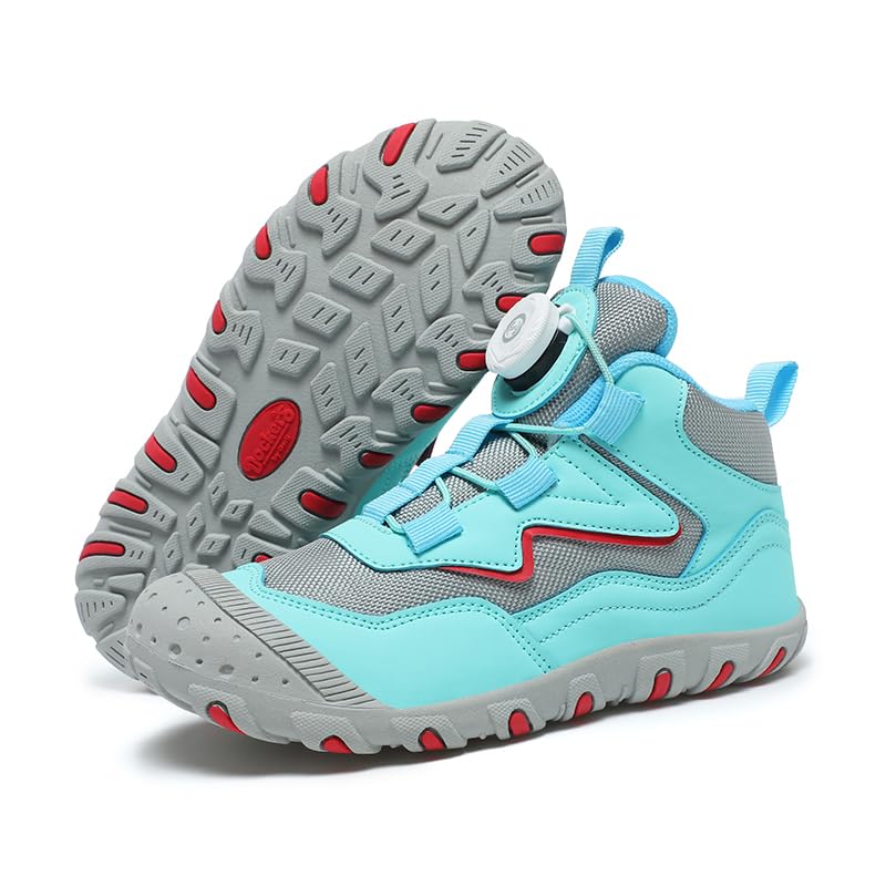 Zapatillas Descalzas Niños Zero Drop Mid Hiking Shoes Antideslizante Ligeras Barefoot Minimalistas Transpirable Unisex 27-37EU