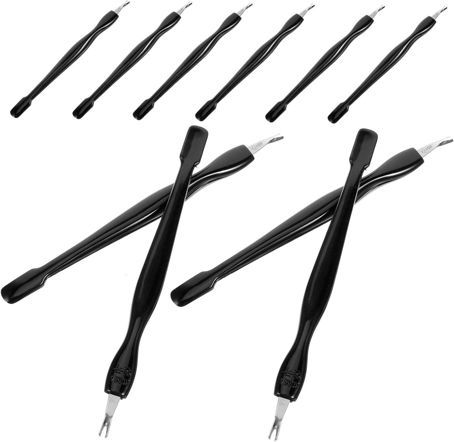 OHPHCALL 10Pcs Tool Abs Metal Cuticle Pusher Nail Cuticle Pusher Roestvrijstalen Cuticle Pusher Nail Cuticle Remover Manicure Remover Cuticle Trimmer Nagelsalon Accessoire Geile Tondeuse