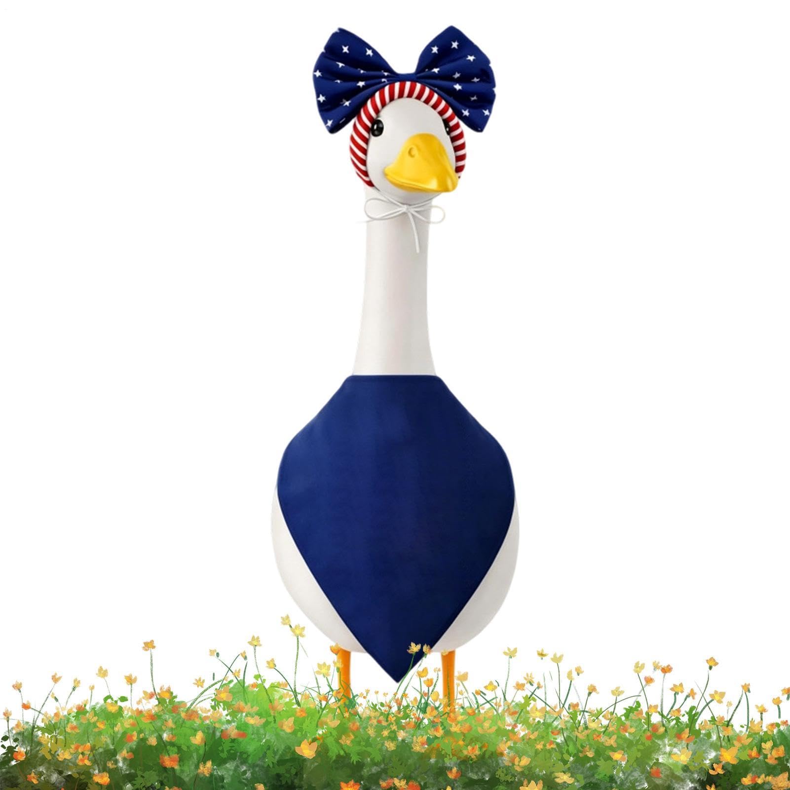 Tenues d'oie de pelouse et bandana de 43 et 58 cm pour décoration de jardin