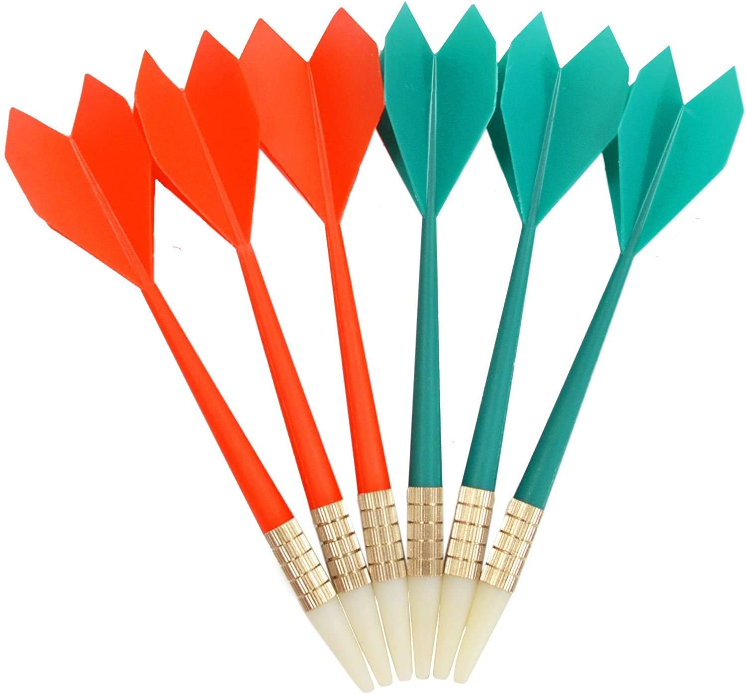 6PCS Soft Tip Darts Fit Safety Dartboard only 3 Darts Each in Green and Red