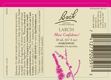 Bach Original Flower Remedies 3-Pack, Be Your Best - Larch, Olive, White Chestnut, Homeopathic Flower Essences, Vegan, 20mL Dropper x3