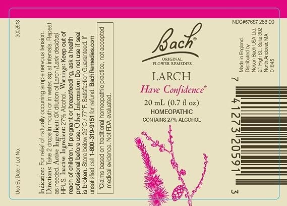 Bach Original Flower Remedies 3-Pack, Be Your Best - Larch, Olive, White Chestnut, Homeopathic Flower Essences, Vegan, 20mL Dropper x3