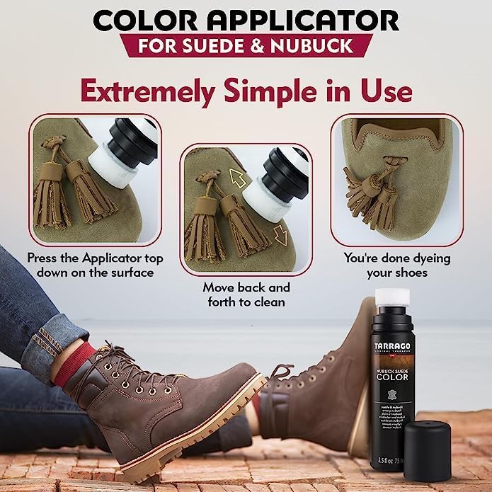 Miniatura 6 de Tarrago Restaurador de color nubuck y gamuza Restaura el gamuza desteñida para tenis, zapatos, botas, chaquetas, bolsos y más. El color de gamuza