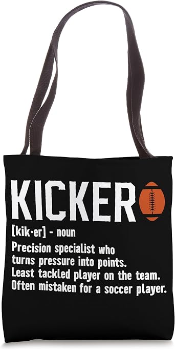 Football Kicker Definition Kicker Football Placekicker Tote Bag