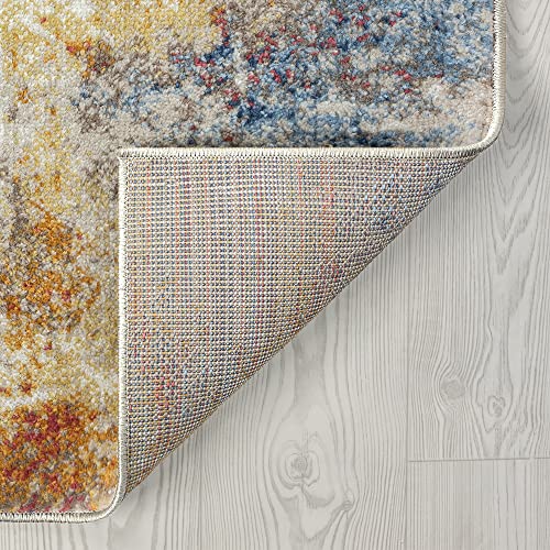 Alfombra moderna grande 8'10" x 12'2" multicolor miniatura 6