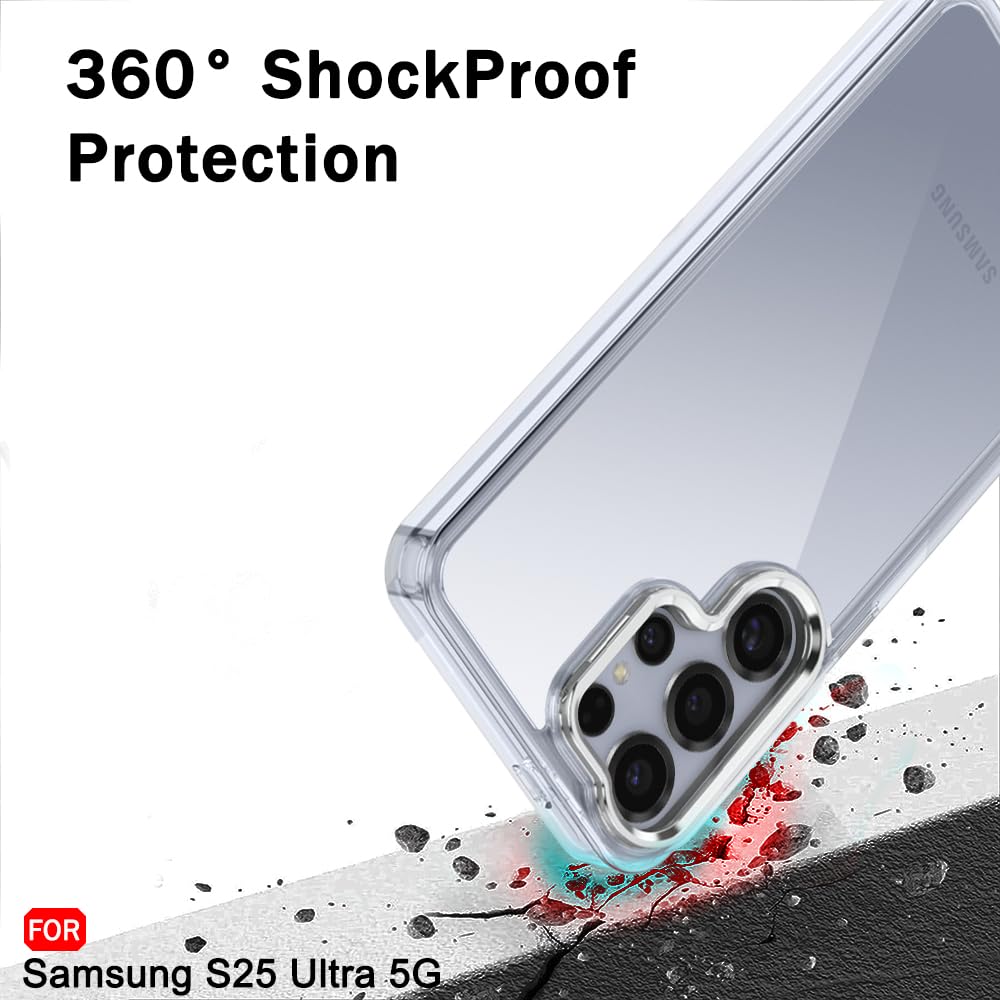 TheGiftKart Hybrid Back Cover Case for Samsung Galaxy S25 Ultra 5G | Built-in Stand | Shockproof Hard Back Case Cover for Samsung Galaxy S25 Ultra 5G (PC & TPU, Clear Back, Transparent Sides) — Amazon image 6