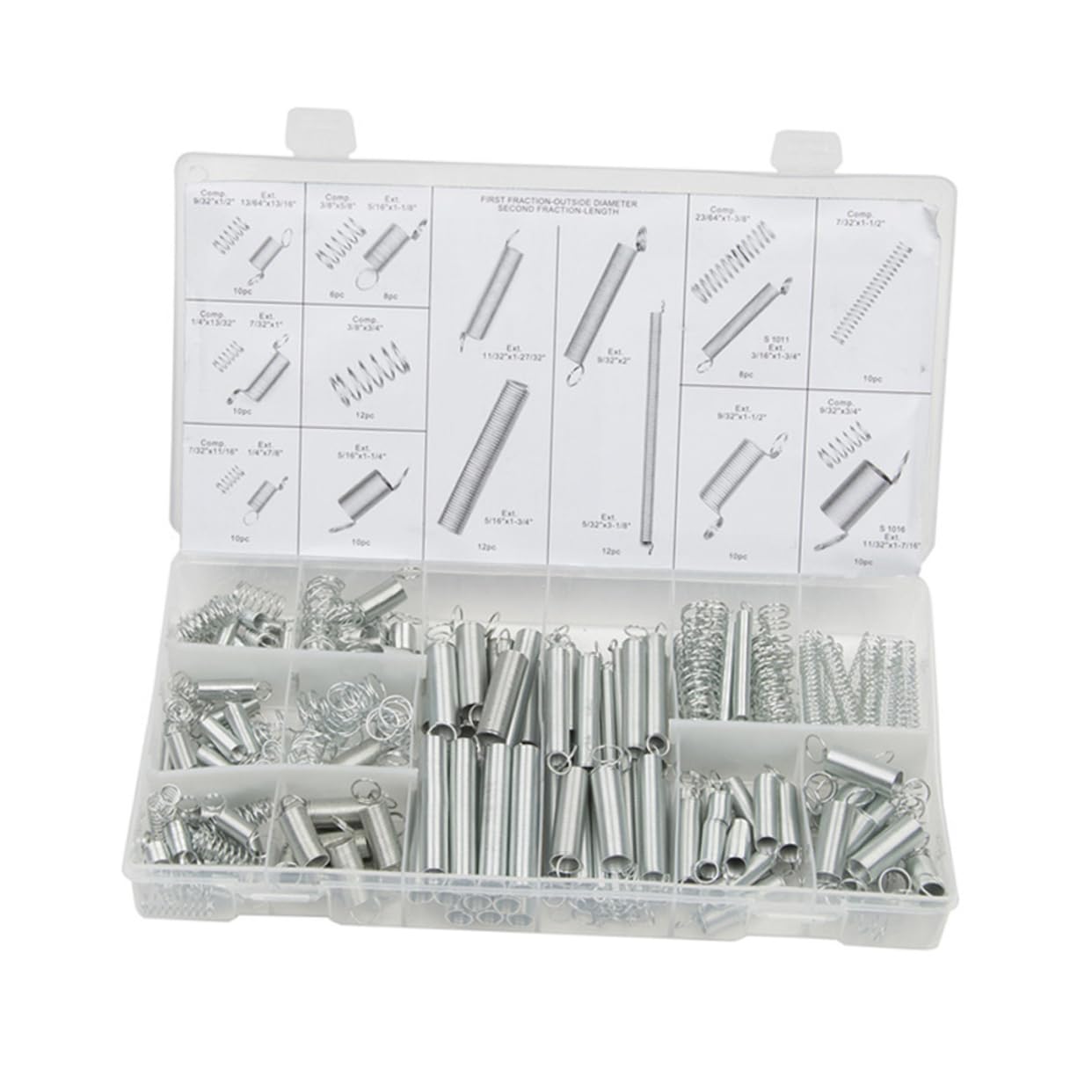 ULTECHNOVO 200pcs Spiral Spring Set Heavy Duty Galvanized Extension Springs for Automotive