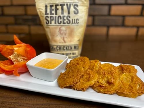 Lefty's Spicy Fish & Chicken Mix | Air Fry And Oven Baked Seasoned Coating Mix For Fish, Chicken, Pork Chops, Shrimp And Vegetables | 16 Oz. #TOP3