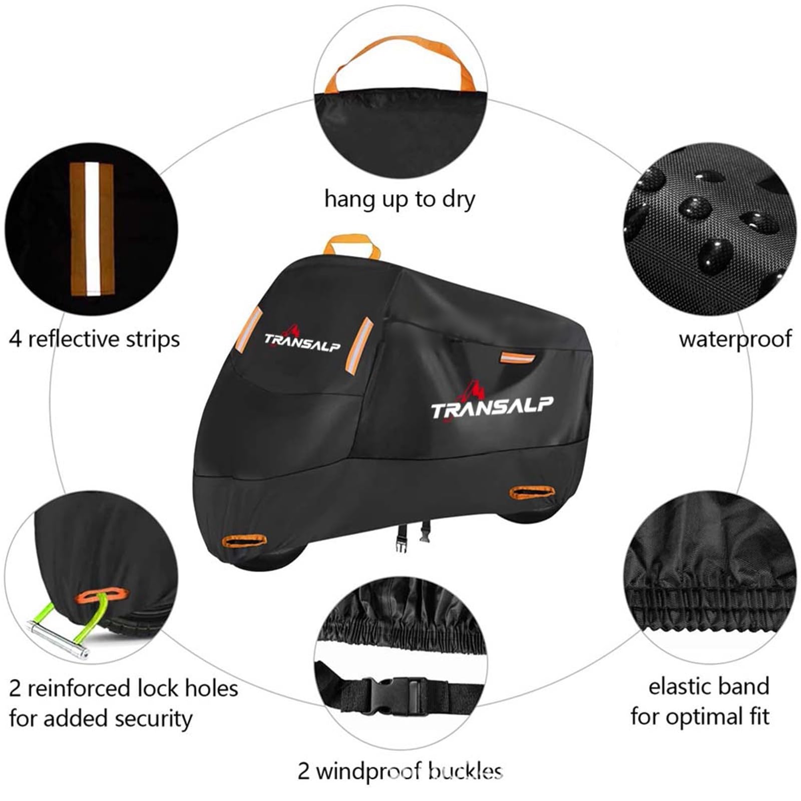 Funda para Motocicleta con Protección UV, Antipolvo E Impermeable para Exteriores, Compatible para TRANSALP XL 600, 650 Y 700 V XL700V XL650V