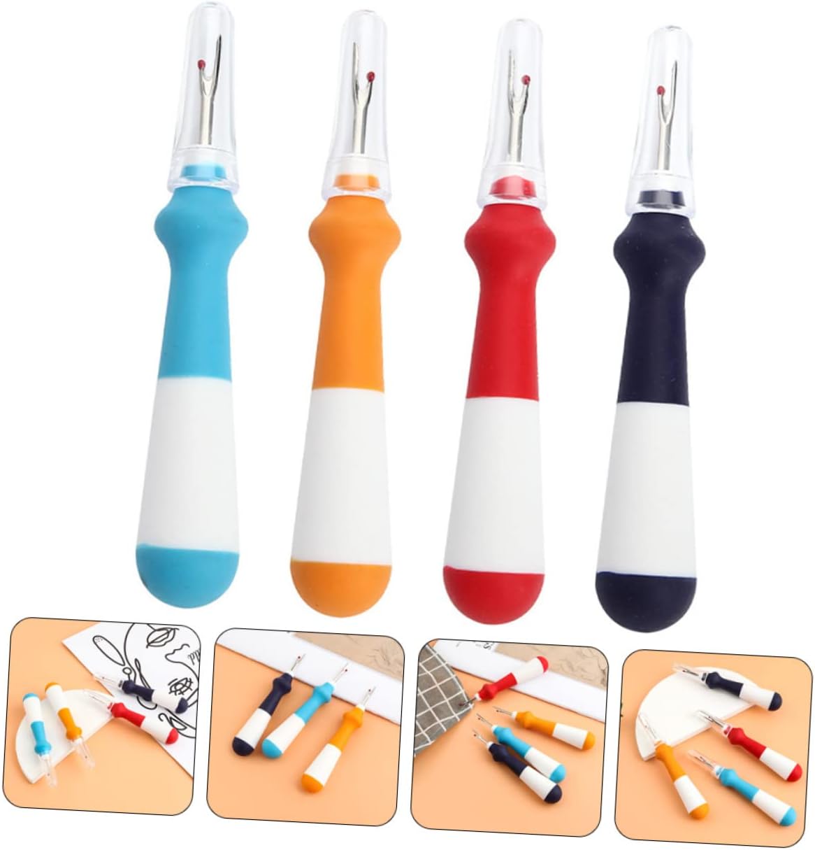 Gadpiparty 2sets 4pcs Seam Rippers for Sewing Durable Thread Removers with Ball Tip for Protection Sewing Tool for Crafts Quilting and DIY Projects 4pcs*2