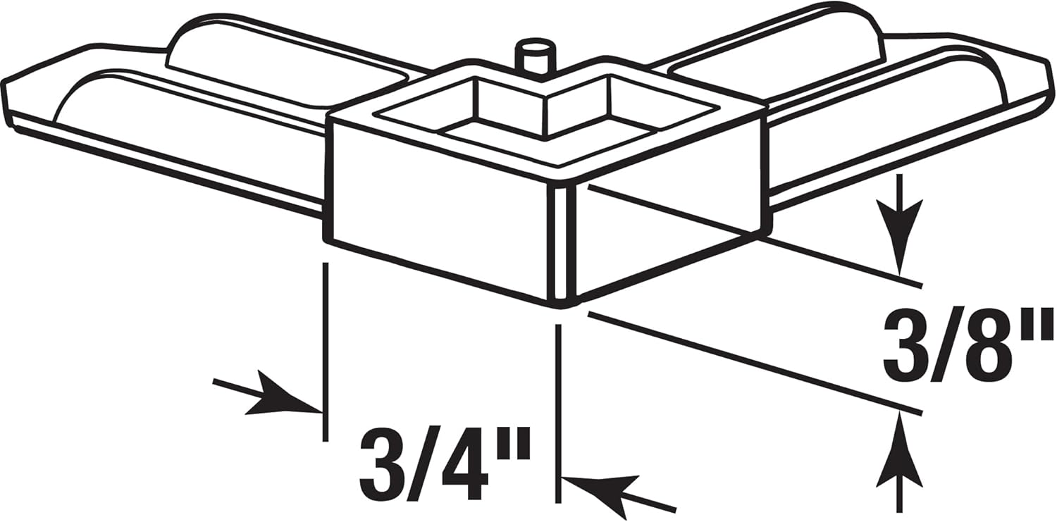 Prime-Line MP7723 Screen Frame Corner, 3/8 In. x 3/4 In., White Plastic (100 Pack)