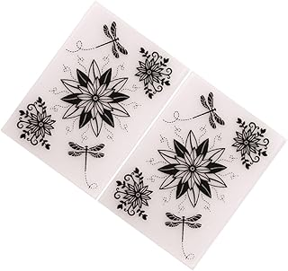 VILLCASE Bolores 2 Pçs Pastas De Arquivo De Plástico Estênceis De Pasta De Gravação Para Artesanato Pastas De Gravação De Plástico Para Fazer Pasta De Portfólio Papel De Gravação Molde DIY