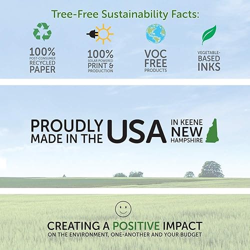 Miniatura 7 de Tree-Free Greetings Paquete de 8 tarjetas de felicitación, papel 100% reciclado, tarjetas ecológicas, fabricadas en los Estados Unidos, paquete