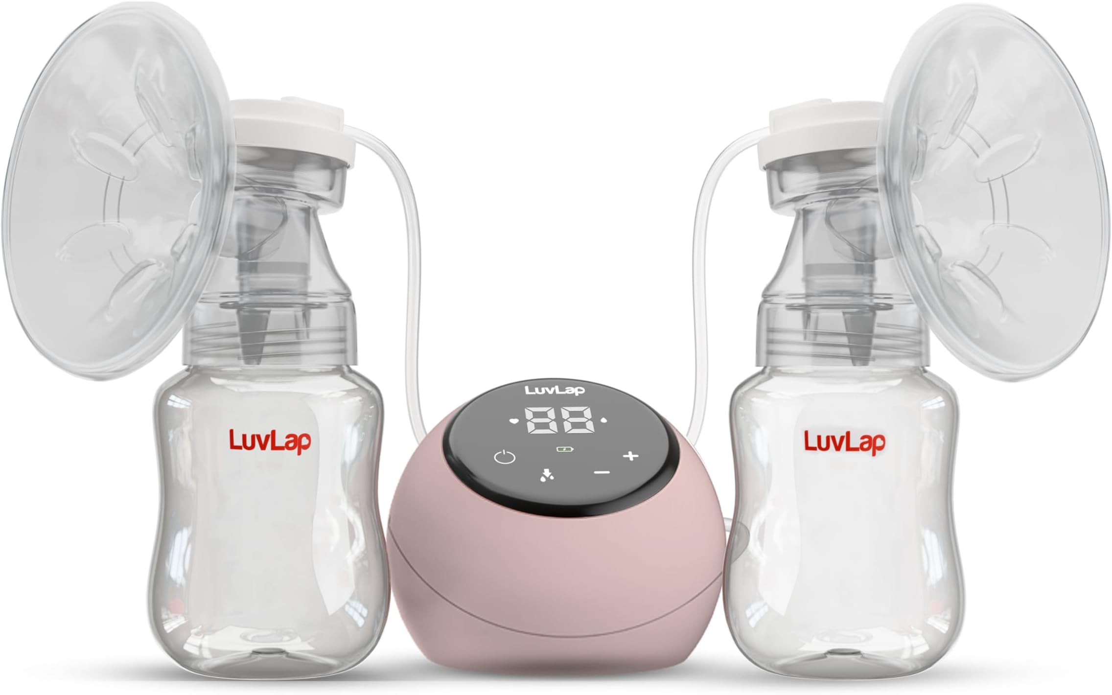 LuvLap Adore Double Electric Breast Pump with Dual Mode, 2 Phase - Stimulation & Expression, Soft Silicone Cushion, Rechargeable Battery, Single Breast Pump Electrical, BPA Free
