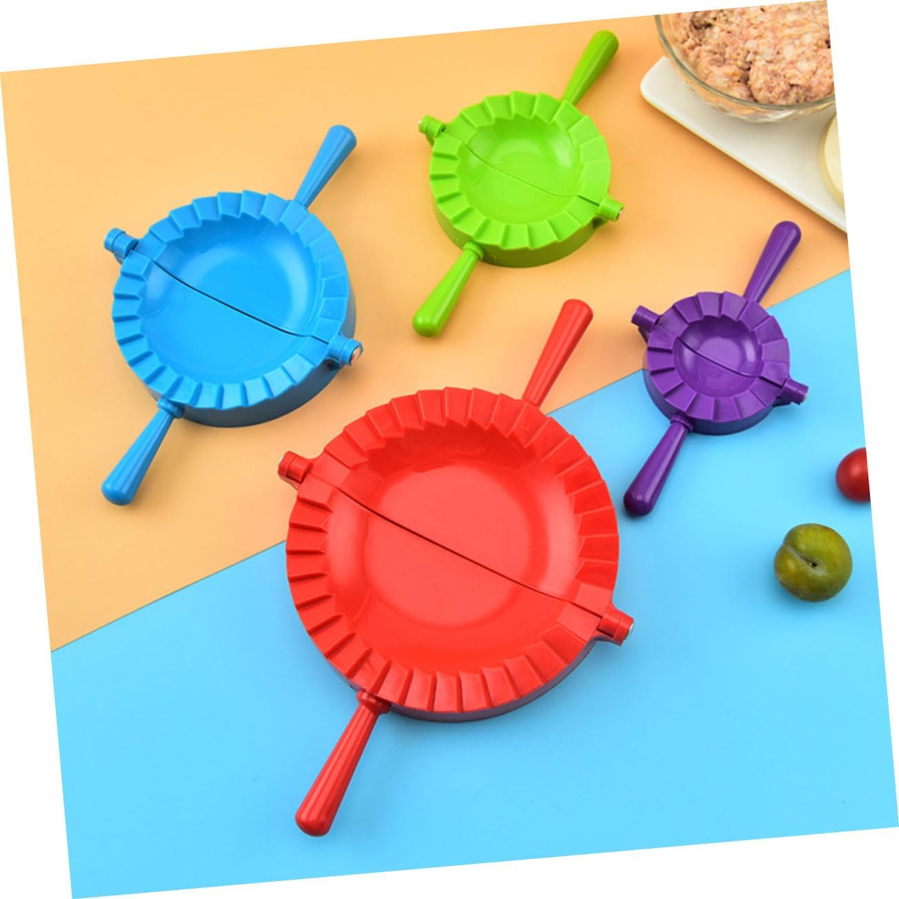 Cabilock Ssorted Dumpling Making Tools 4pcs Molds Pp Material Sealing Cutters for Family Dumpling Making