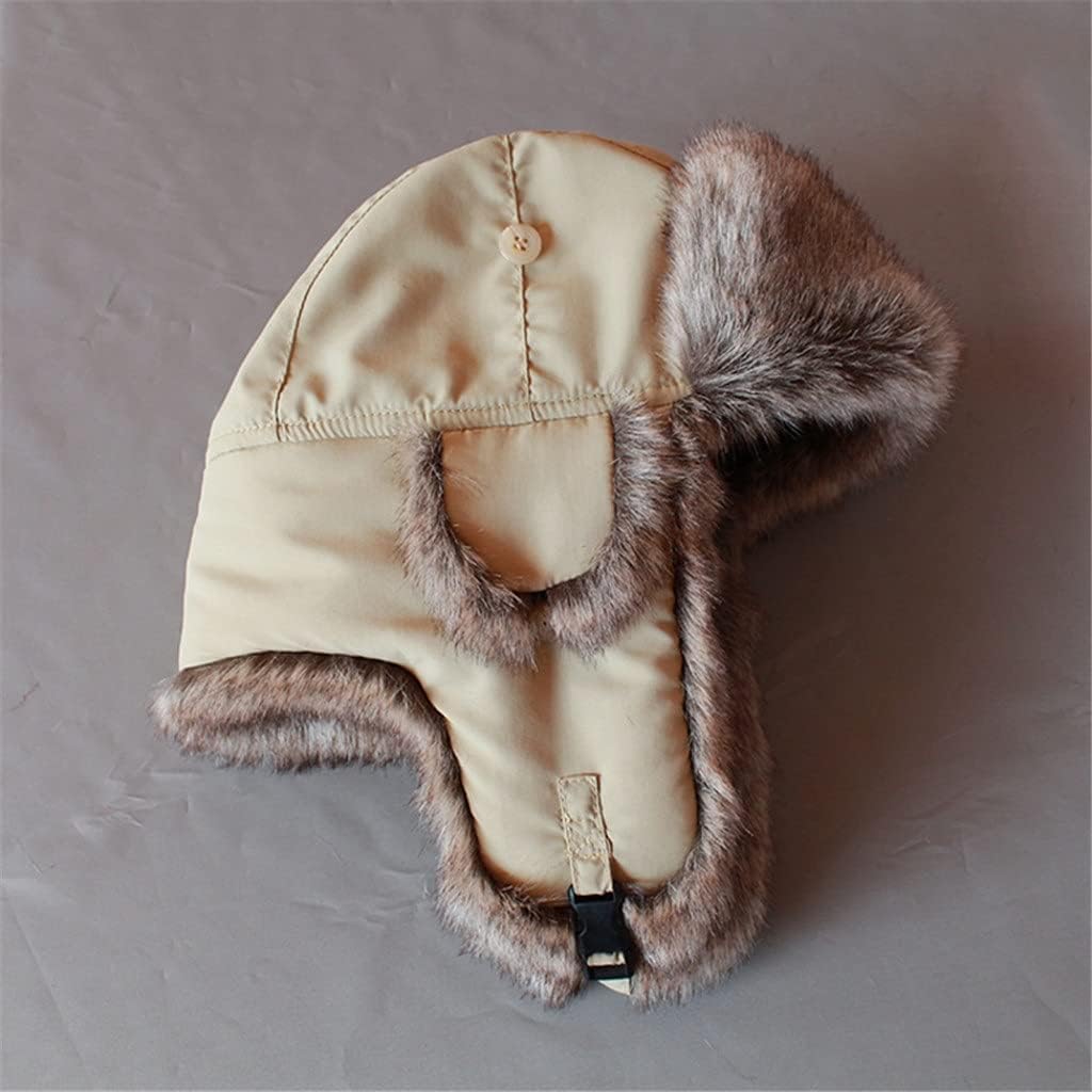 Unisex Winter Warm Russian Hats for Men Women Windproof Bomber Hat Ear Flap