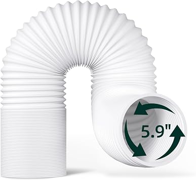 Portable Air Conditioner Hose, 5.9"/78.74" Length Universal Anti-Clockwise AC Exhaust Vent Hose Extension