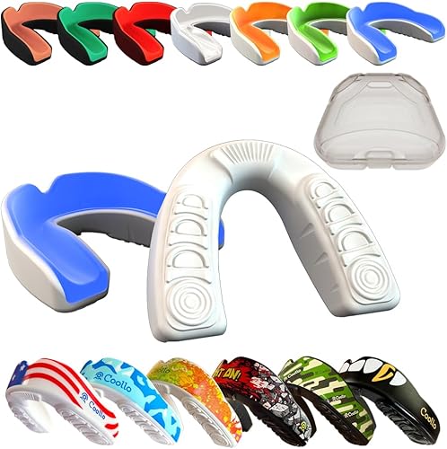 Miniatura 16 de Protector Bucal Hervir y Morder (Jóvenes y Adultos) DA Boquilla Deportiva de Ajuste Personalizado para Fútbol Americano, Hockey, Rugby, Lacrosse,