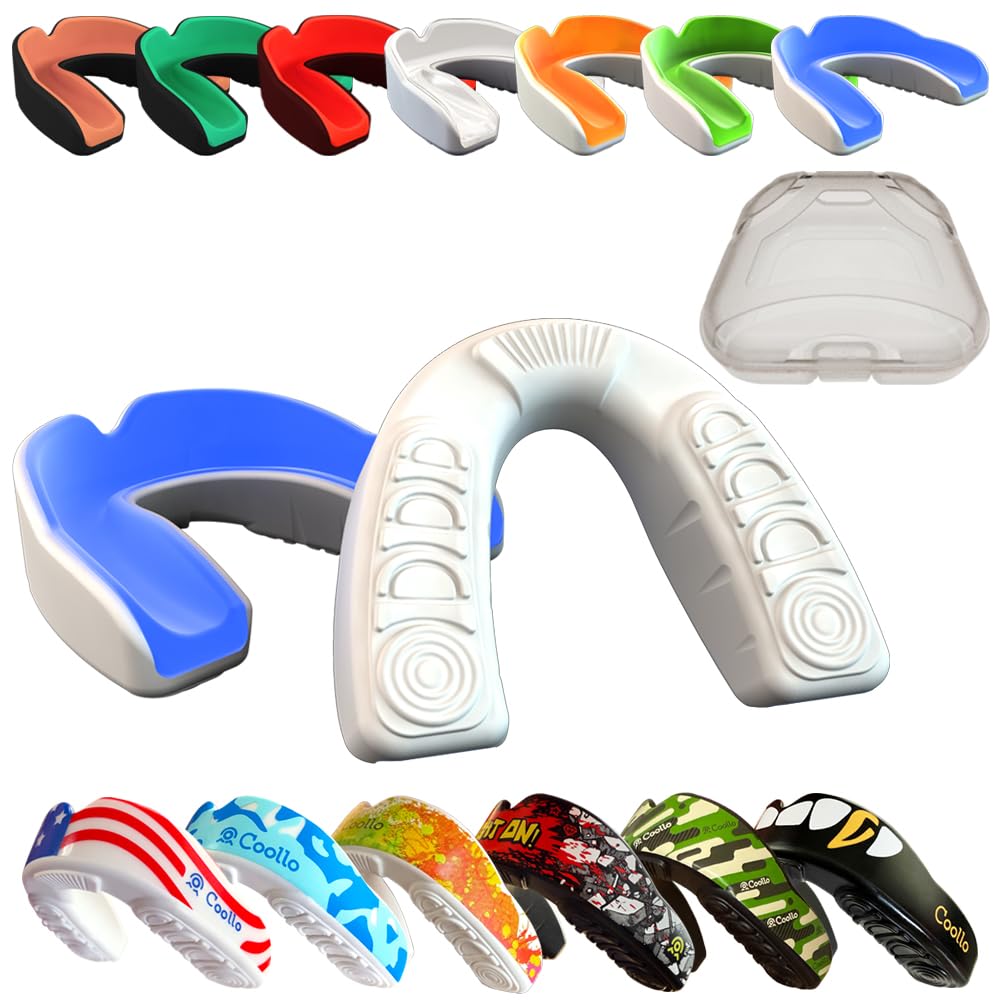 Boil and Bite Mouth Guard (Youth & Adult) DA Custom Fit Sport Mouthpiece for Football, Hockey, Rugby, Lacrosse,Boxing,MMA(Free Case Included!)