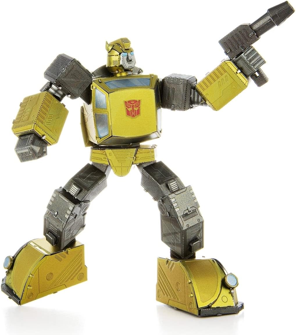 Metal Earth Fascinations Transformers Bumblebee Color 3D Metal Model Kit Bundle with Tweezers