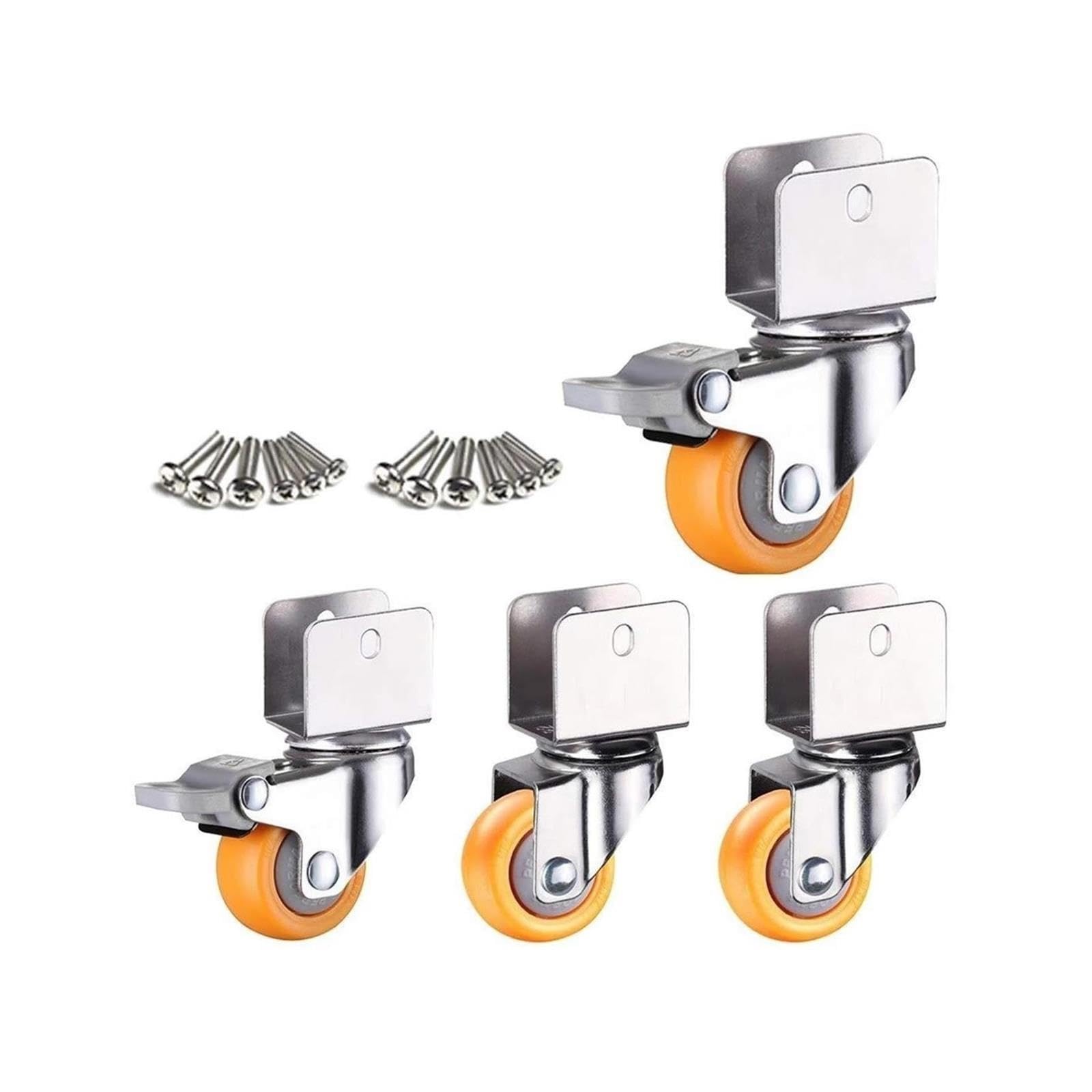 Rotella for mobili girevole con staffa a U in nylon e acciaio