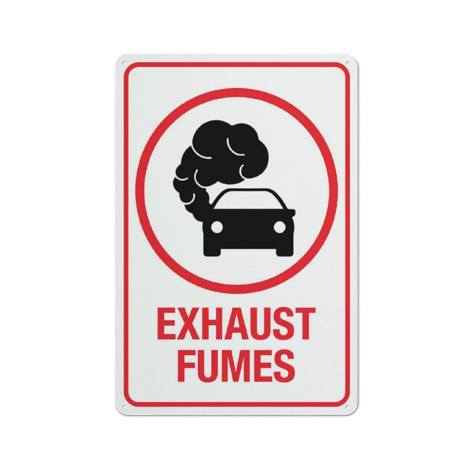 Peiyeety A02 Exhaust Fumes Sign 12X16 Inches Aluminum Uv Ink Printed For House And Business