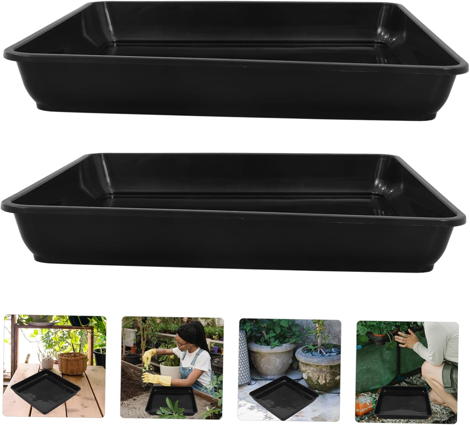 2pcs Material Plant Saucers Flower Pot Trays Plant Drainage Trays Plate for Indoor