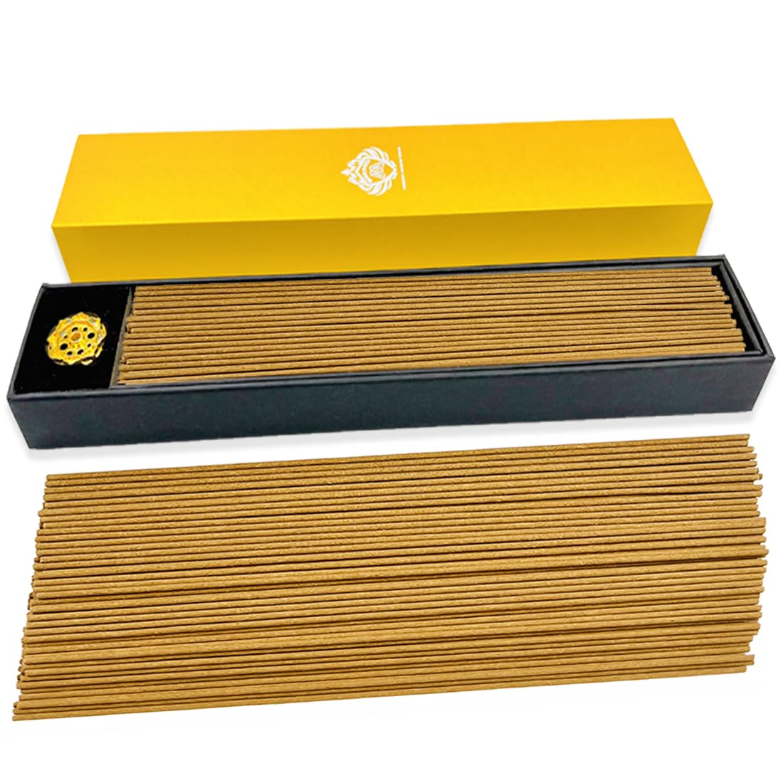 MRKOUD Premium Sandalwood Incense Sticks, Pure Sandalwood Scent, 100% Natural Ingredients, Long-Lasting Aroma for Relaxation, Meditation and Home Fragrance - 2mm x 21 cm,100 Sticks