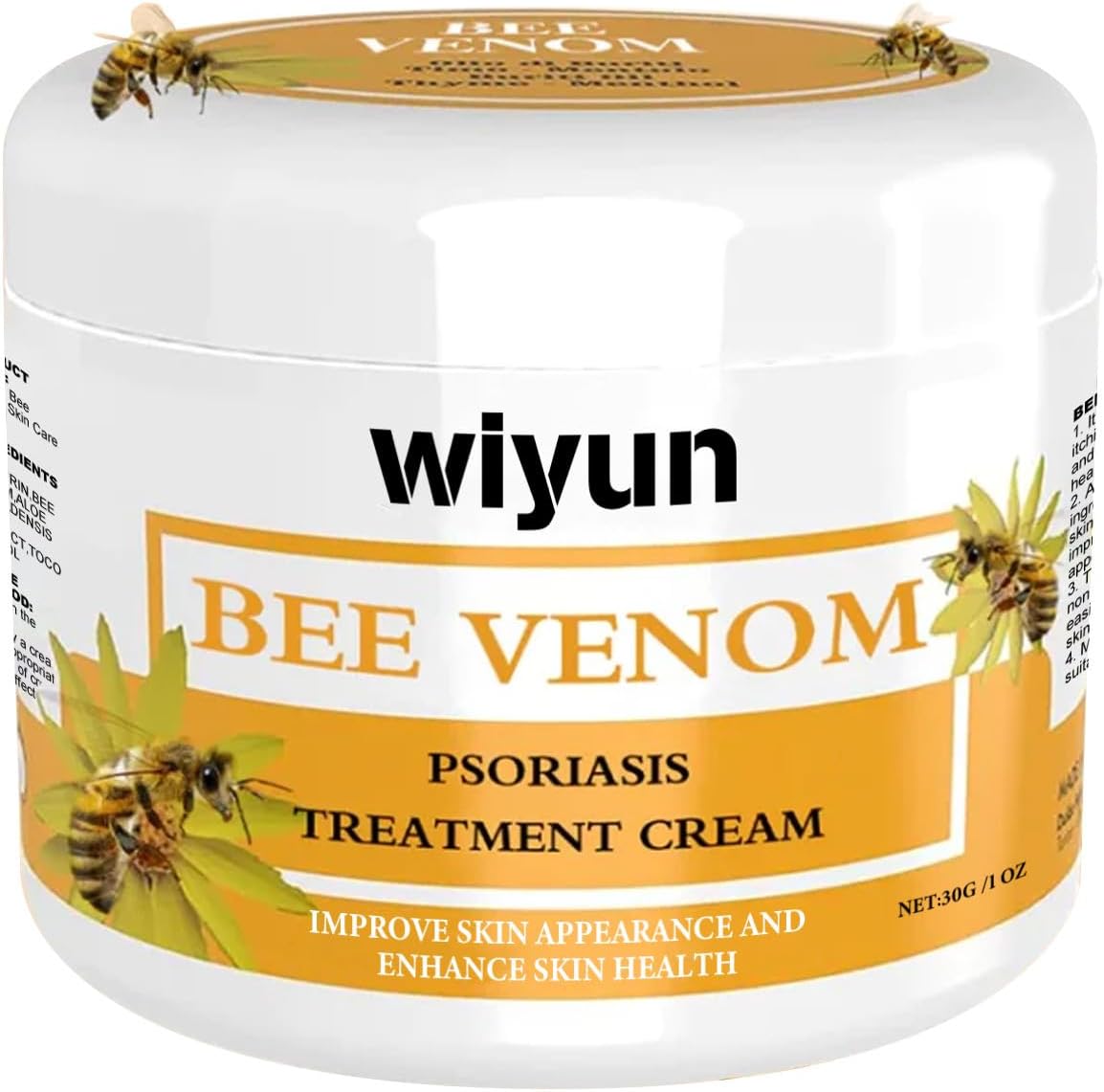 Bee Veno_m Psoriasis Cream,Bee Veno-m Skin Care Cream,Honey Body Cream for Redness & Itching,Relieve Skin Dryness,Hydrating Body Moisturiser,Smoothing Bee Veno-m Psoriasis Cream for All Skin Type