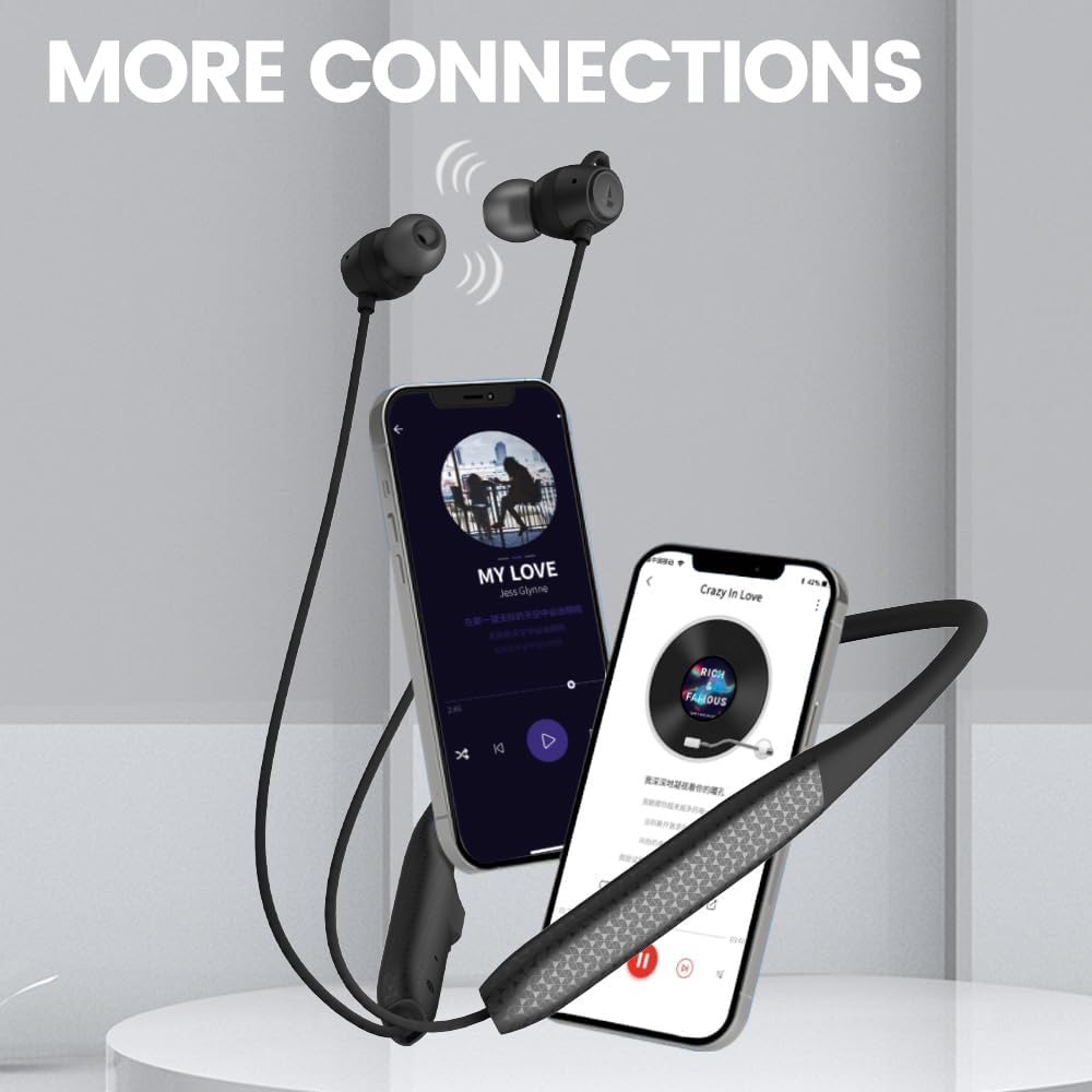 Neckband Bluetooth Headphones Twin Pack｜60H Playtime ×2｜3C Fast Charge｜ENC Call Noise Reduction｜Dual Pairing｜180H Standby｜Perfect for Couples & Sports - Image 7