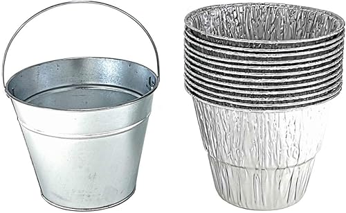 Miniatura 4 de Bandeja de goteo para grasa y forros para Camp Chef, Treager, Pit Boss, etc Pullet Grill (1 cubo + 28 forros)