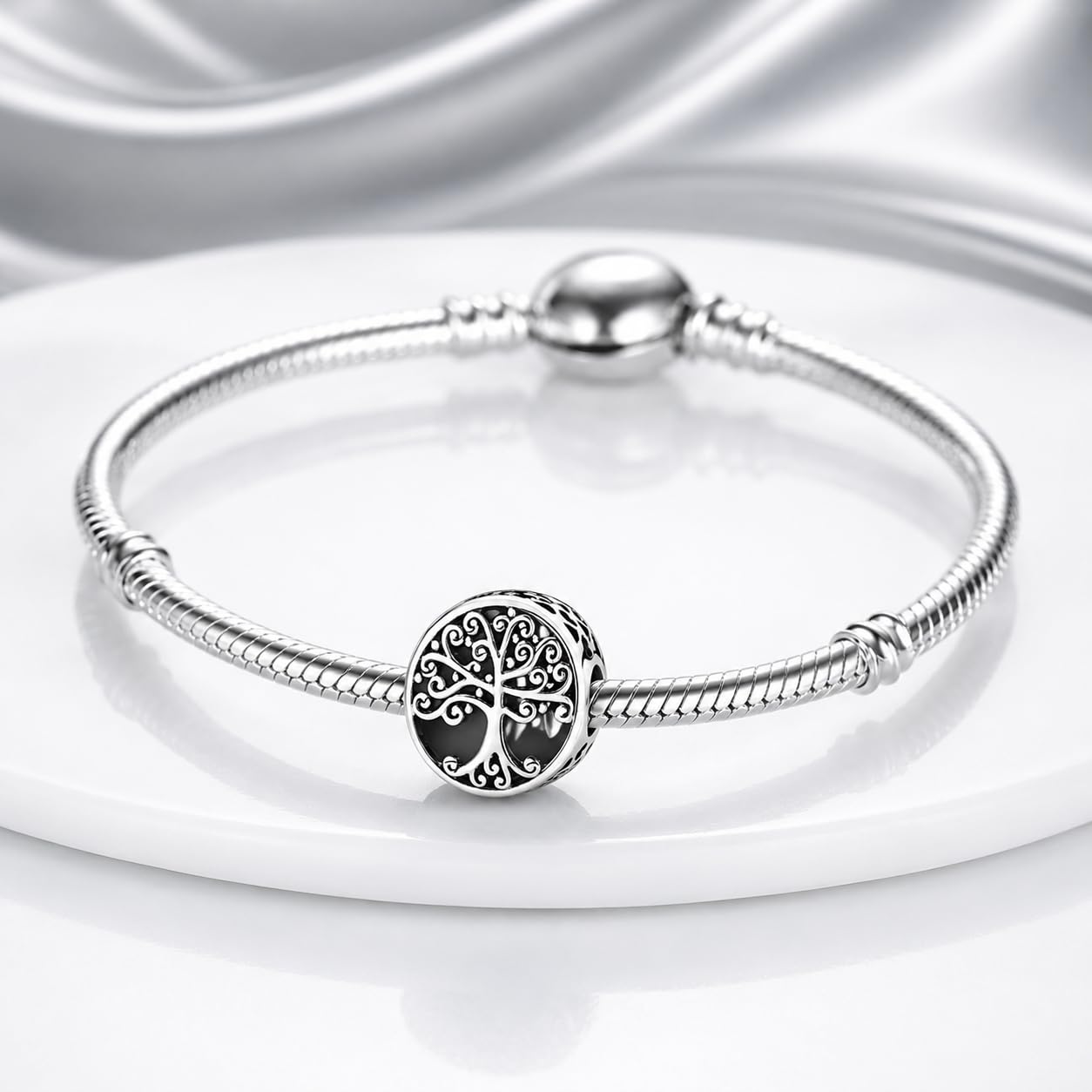 Charm New 2025 Compatibile Tutte Marche Albero Vita Portafortuna Oro Argento Ciondoli Originale Bead Compleanno Anniversario Argento 925 Amicizia Mamma Cuore Famiglia Perline Natale