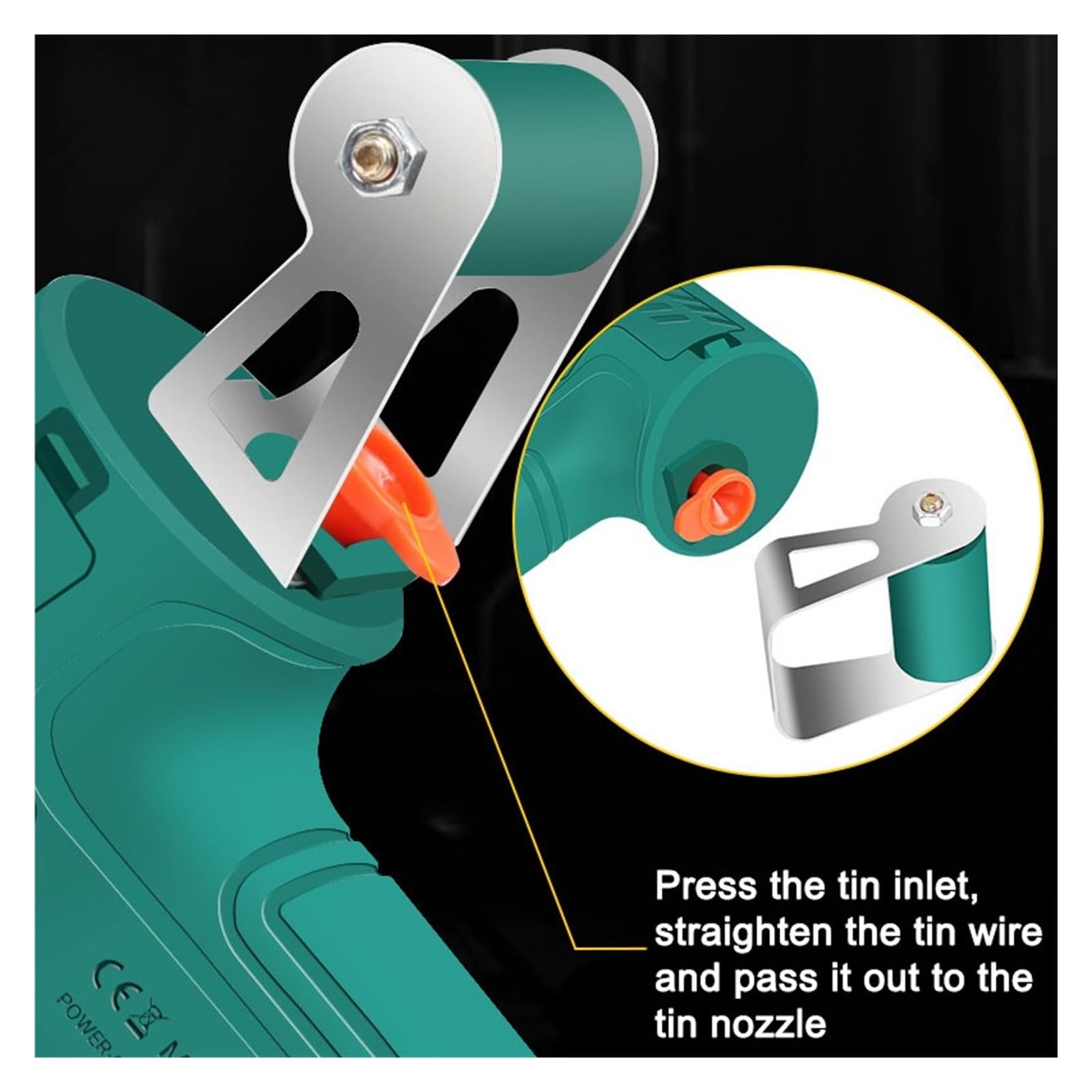 Kit De Pistola For Soldar Electrónico De 60W, Pistola De Soldar De Estaño Duradera Con Interruptor De Luz, Equipo De Calor Externo For Microchip Ampliamente Utilizado(6 pcs Kit with Stand)