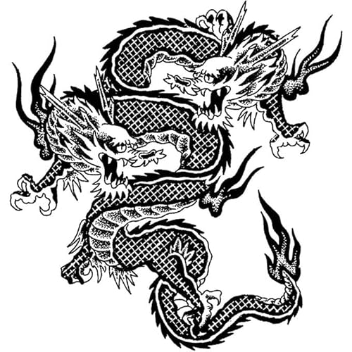 Inkbox Temporary Tattoos, Semi-Permanent Tattoo, One Premium Easy Long Lasting, Water-Resistant Temp Tattoo With For Now Ink - Lasts 1-2 Weeks, Double Dragon, 4 X 4 In #TOP2