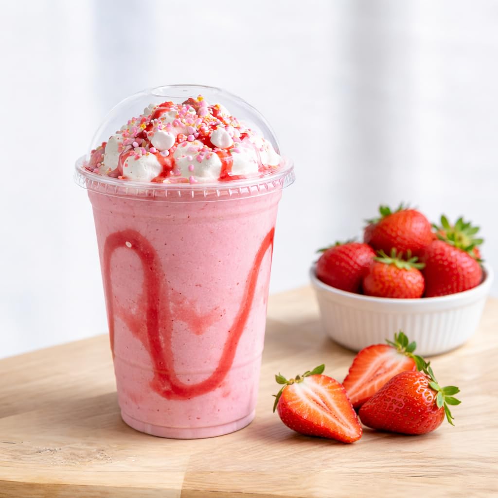Przezroczyste kubki z pokrywką kopułkową - zestaw 10, 20, 50, 100, 200, 800 - do koktajli mlecznych, smoothie, herbata bąbelkowa, desery, 355 ml, 473 ml, 592 ml (800, 355 ml)