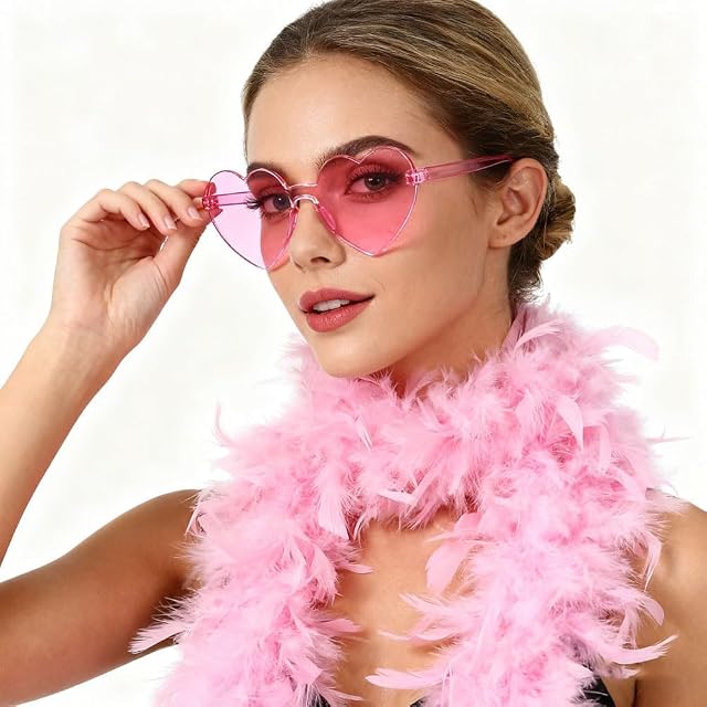 Foto 4 de 6 de WFKKMEQ Boa de Plumas, 2M Bufanda de Plumas con Gafas Disfraces Accesorios Bufandas de Pluma Decorativas…