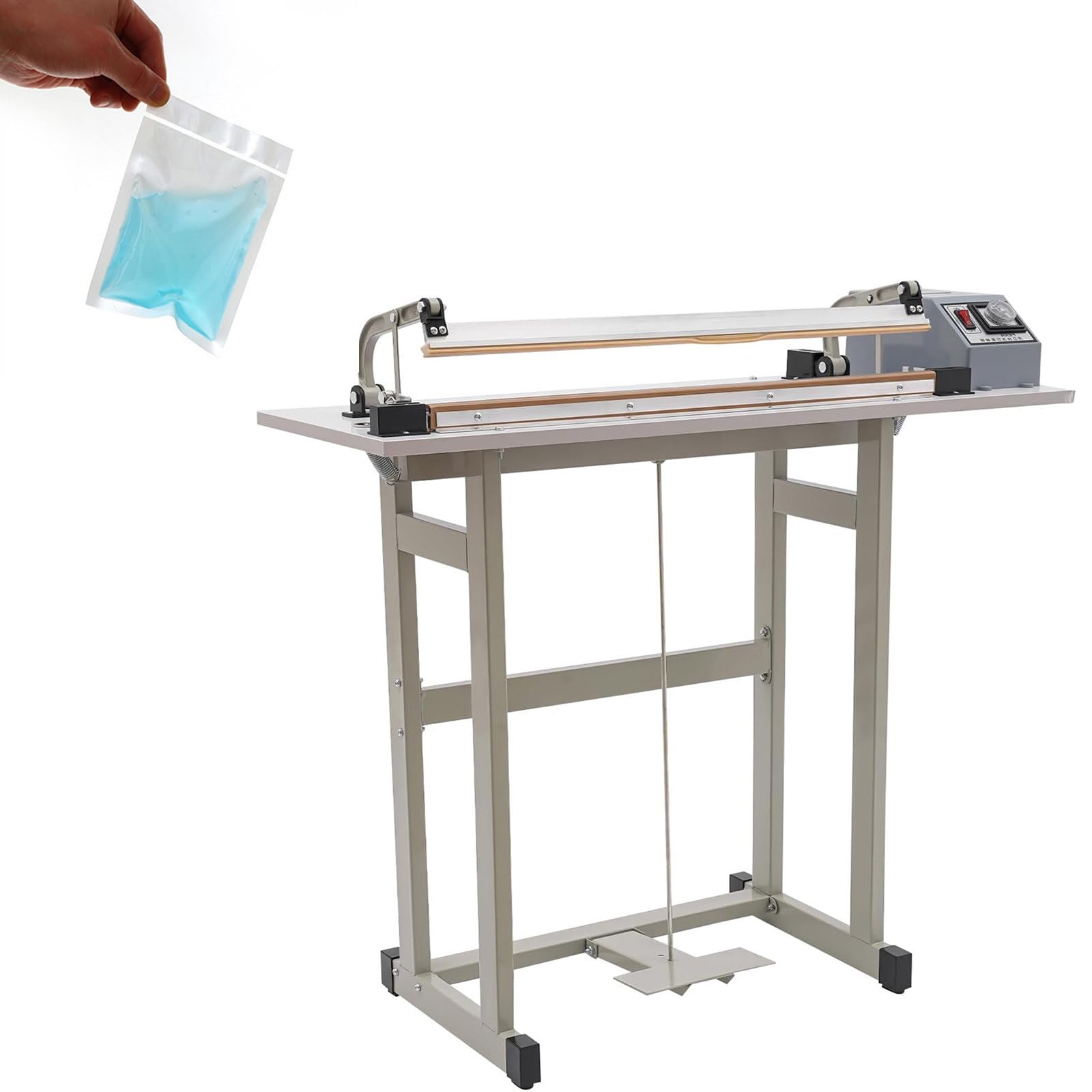 AYCDL 850W Foot Impulse Sealer,2-in-1 Plastic Bag Sealer Cutting Machine,for Sealing Aluminum Film Bags, Plastic Bags