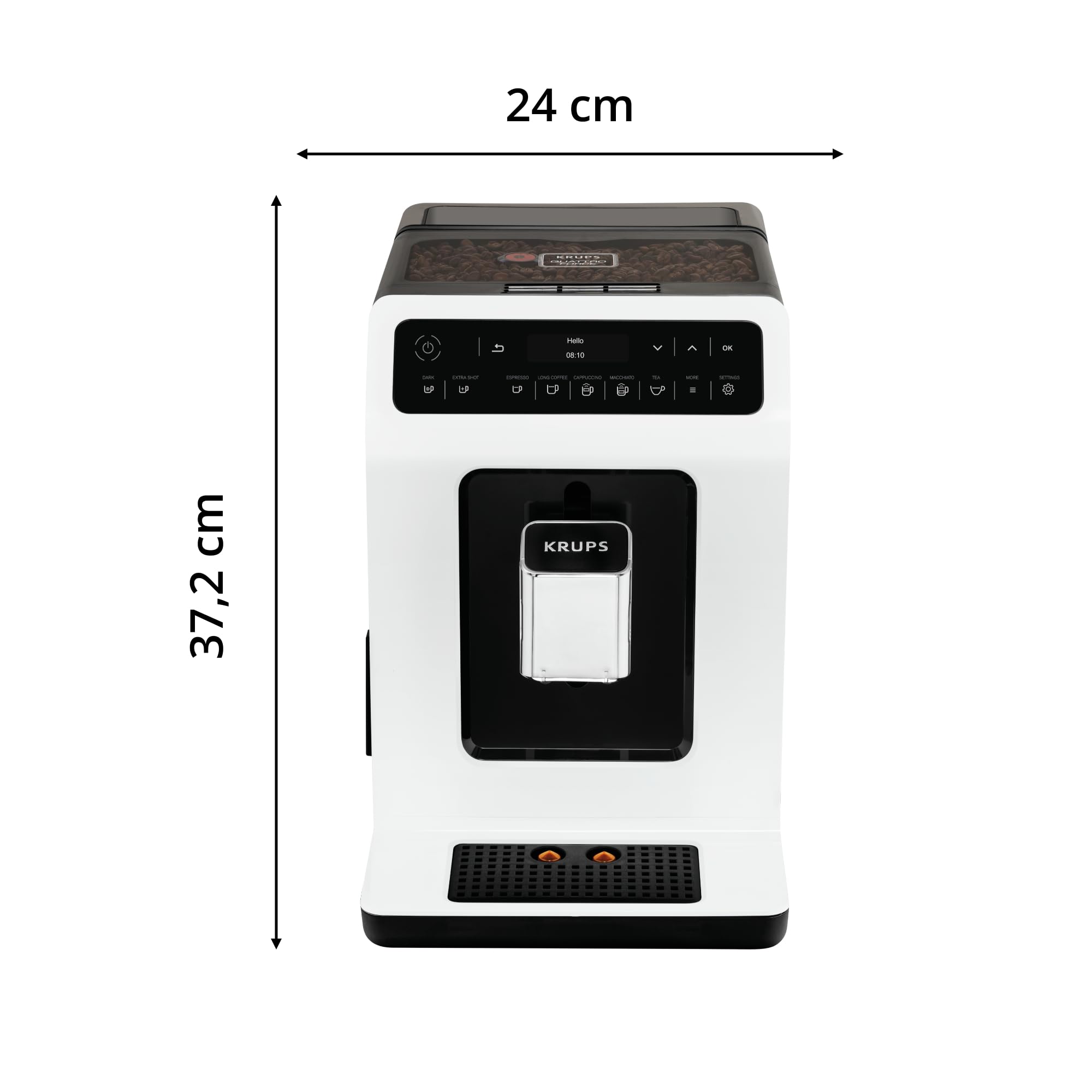 Krups Quattro Force Ekspres do Kawy, Biały, 1450W 220V